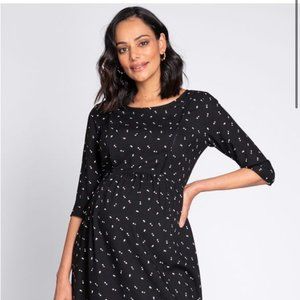 Seraphine - Black dot Maternity Nursing Dress - Size 8 - Like NEW!